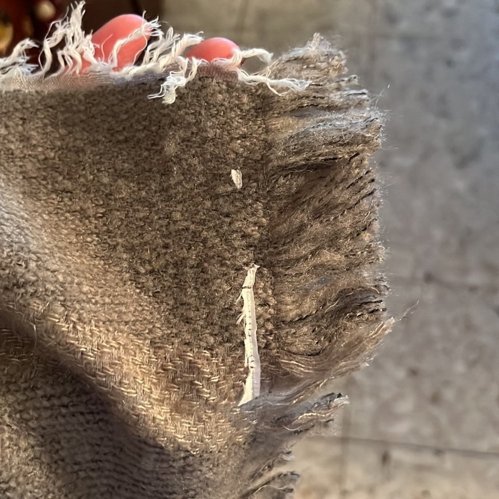 Anthropologie Gray Wrap with Embroidery and Sequin Like Accents - Picture 9 of 10